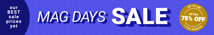 Save Up to an Extra Seventy Five Percent Off Plus Free Shipping with our Mag Days Sale!