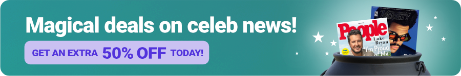 Magical Deals on Celeb News - get an extra 50% off today