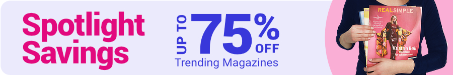 Magazines up to 75 percent off