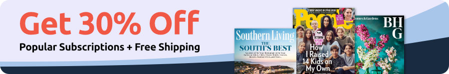 get 30 percent off popular subscriptions and free shipping