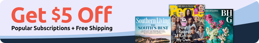 Get $5 off popular subscriptions and free shipping