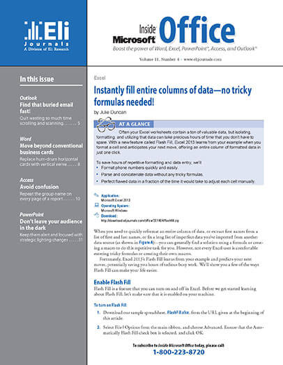 Latest issue of Inside Microsoft Office