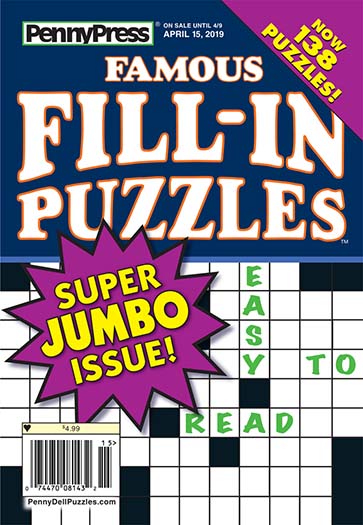 Penny's Famous Fill-In Puzzles Magazine Subscription, 6 Issues, Puzzles & Crossword Magazines magazines.com