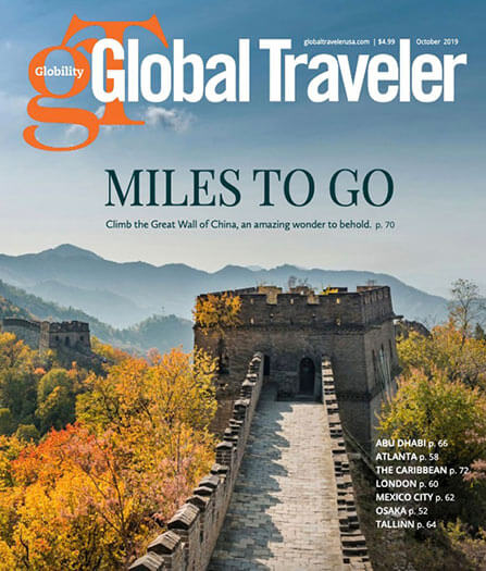 Global Traveler magazine cover