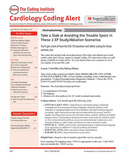 Latest issue of Cardiology Coding Alert