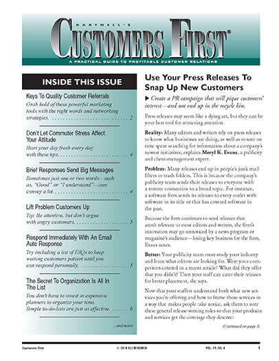 Latest issue of Dartnells Customer First