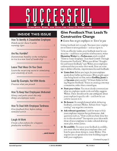 Latest issue of Dartnells Successful Supervisor