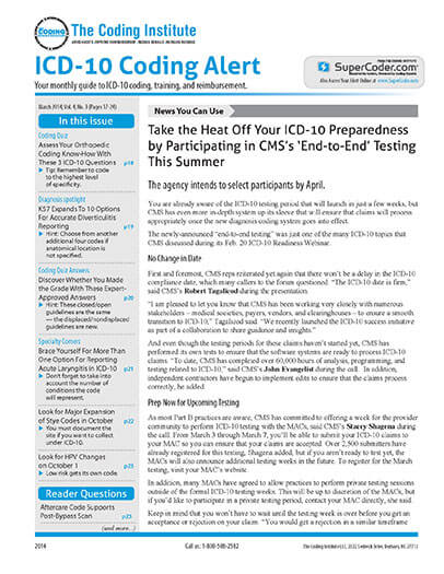 Latest issue of ICD-10 Coding Alert Magazine