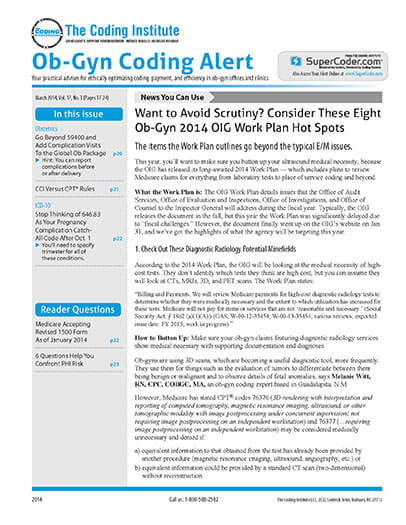 Latest issue of Ob-Gyn Coding Alert Magazine
