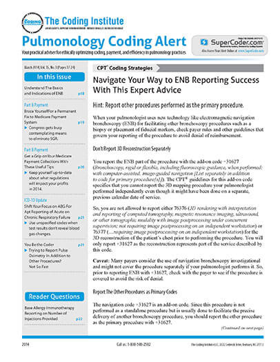 Latest issue of Pulmonology Coding Alert Magazine